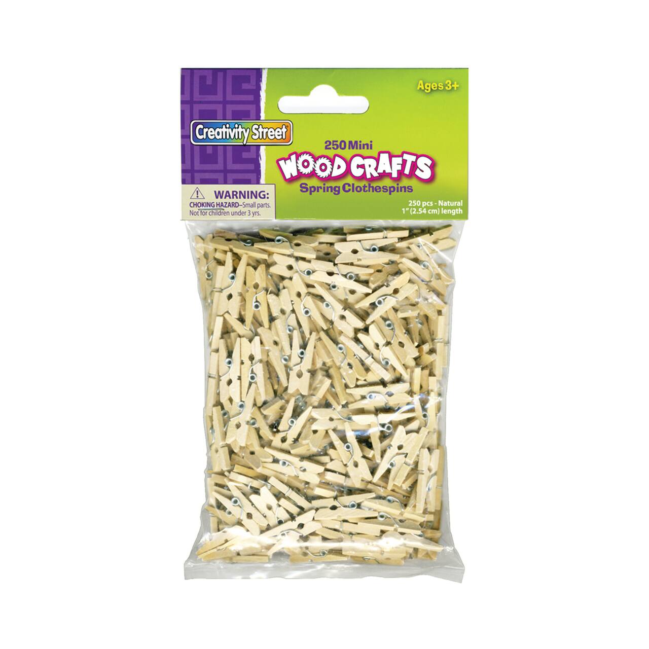 Creativity Street 1" Wood Mini Craft Pins, 250ct.